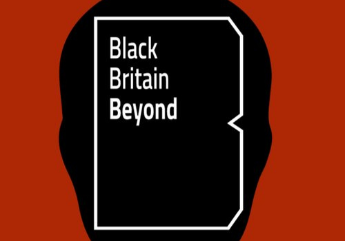 Silhouette of person's head on a red background with Black Britain Beyond written across the image