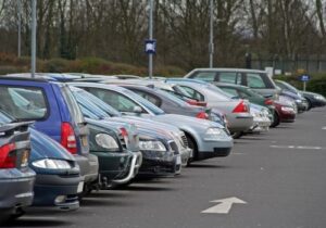 Images of cars parked in bays